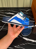 Sandália Louis Vuitton Trainer Mule Blue / White