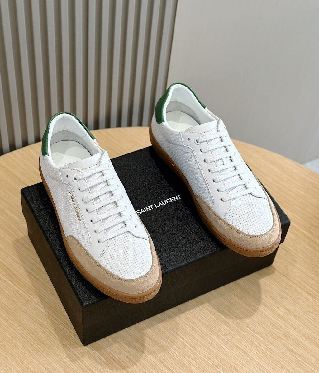 TÊNIS YVES SAINT LAURENT MESH AND LEATHER SNEAKERS LACE-UP