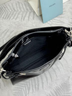 Prada Bonnie Leather Shoulder Bag Black