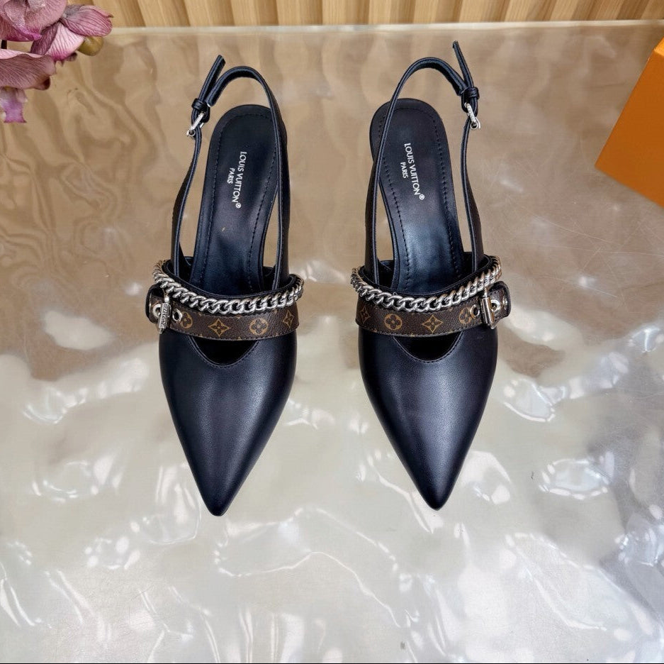 Louis Vuitton LV Vibe Slingback Pumps Black