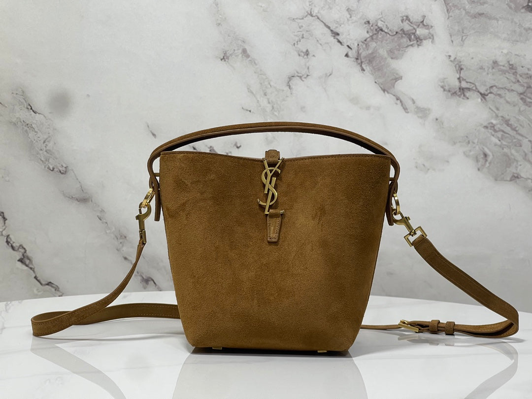 Bolsa Saint Laurent Le 37 Suede Brown