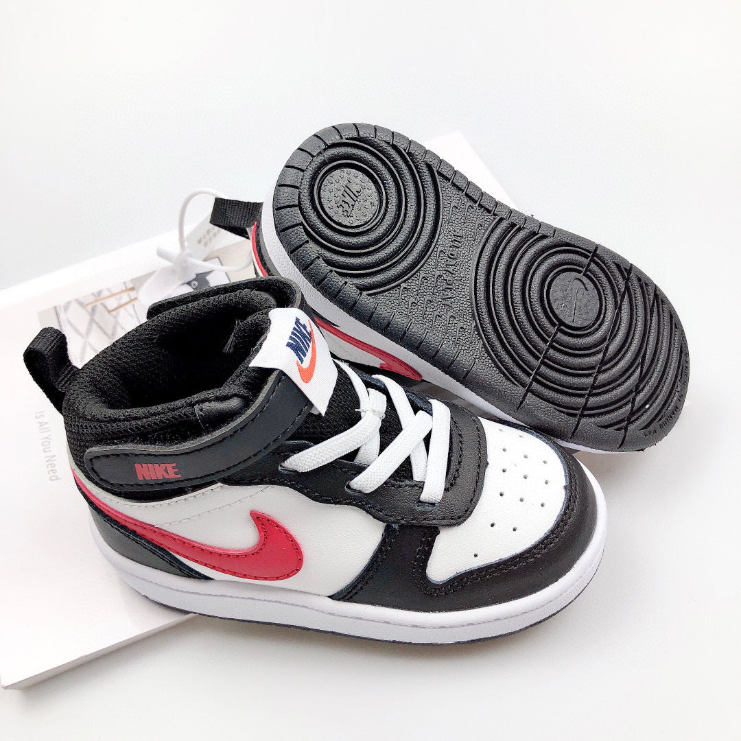 Nike Court Borough Mid 2 Infantil Branco Preto Vermelho