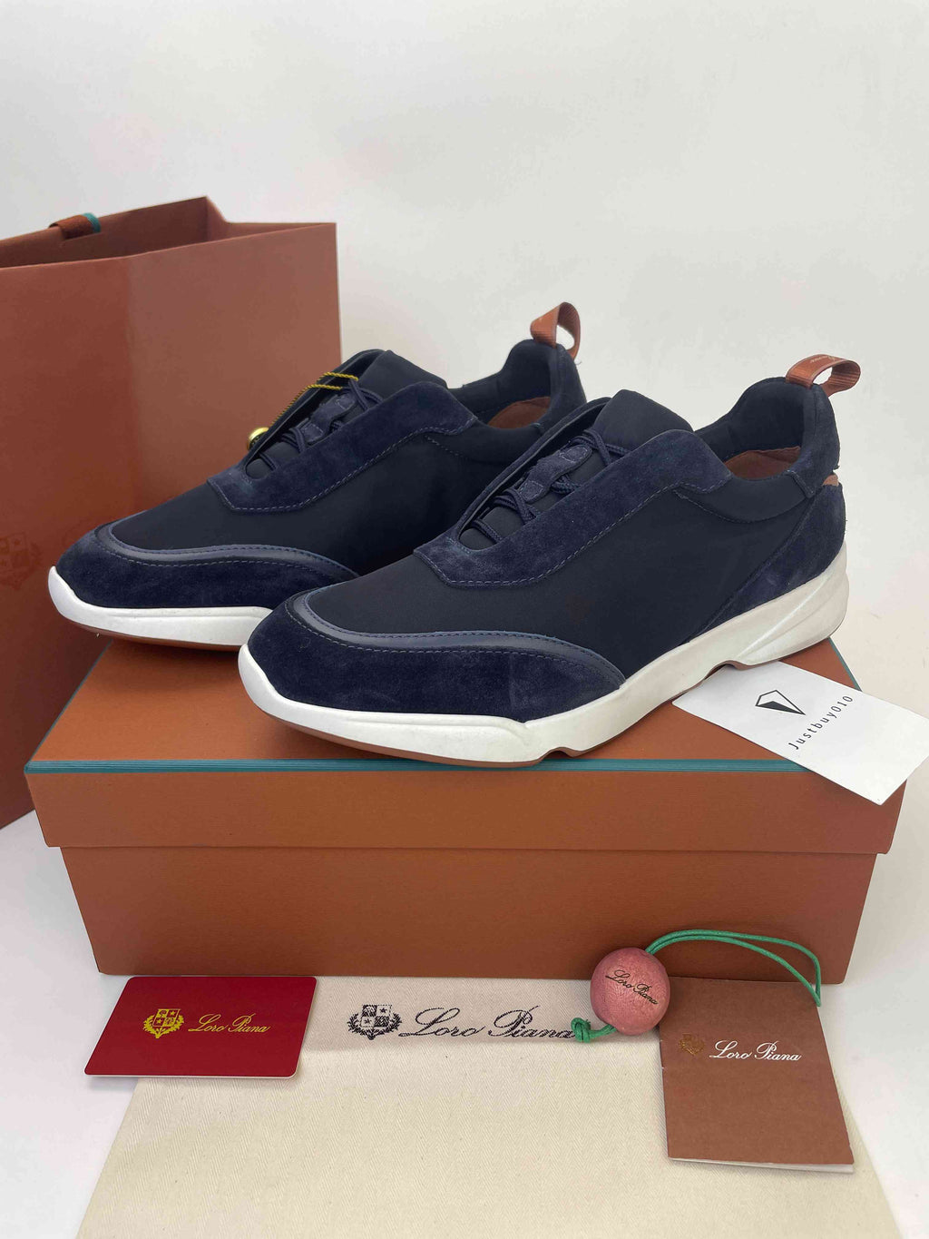 Loro Piana Modular Walk Sneaker Navy Blue .