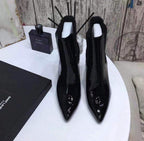 bota de cano curto Saint Laurent gold