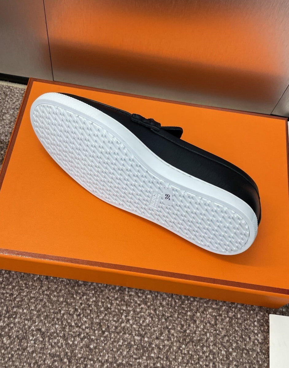HERMES LOAFER Couro Black