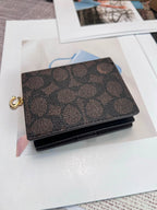 Coach Snap Wallet In Signature Canvas