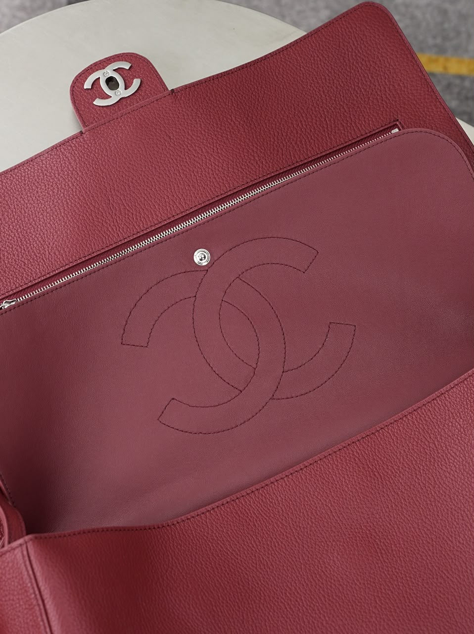 Chanel Spring-Summer Maxi Flap Bag Red