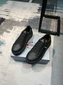 Prada Black Leather Sneaker