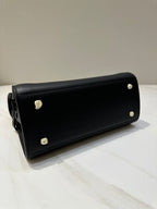 Delvaux Tempête MM Black Ferragens Prata