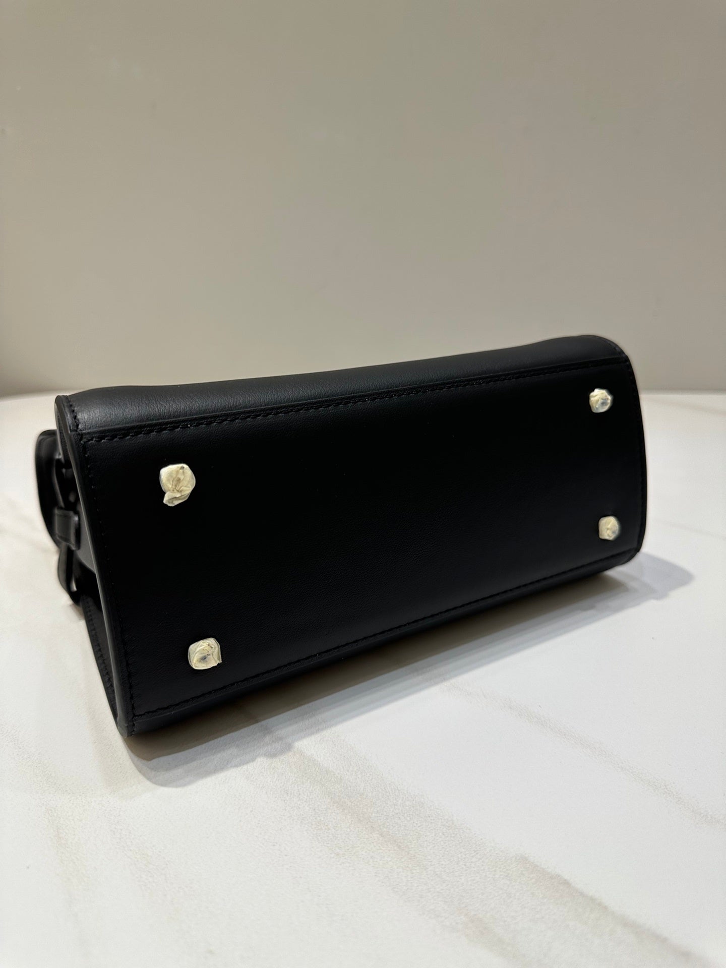 Delvaux Tempête MM Black Ferragens Prata