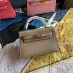Bolsa Kelly Sellier Mini II Gris Asphalte (tamanho 20) .