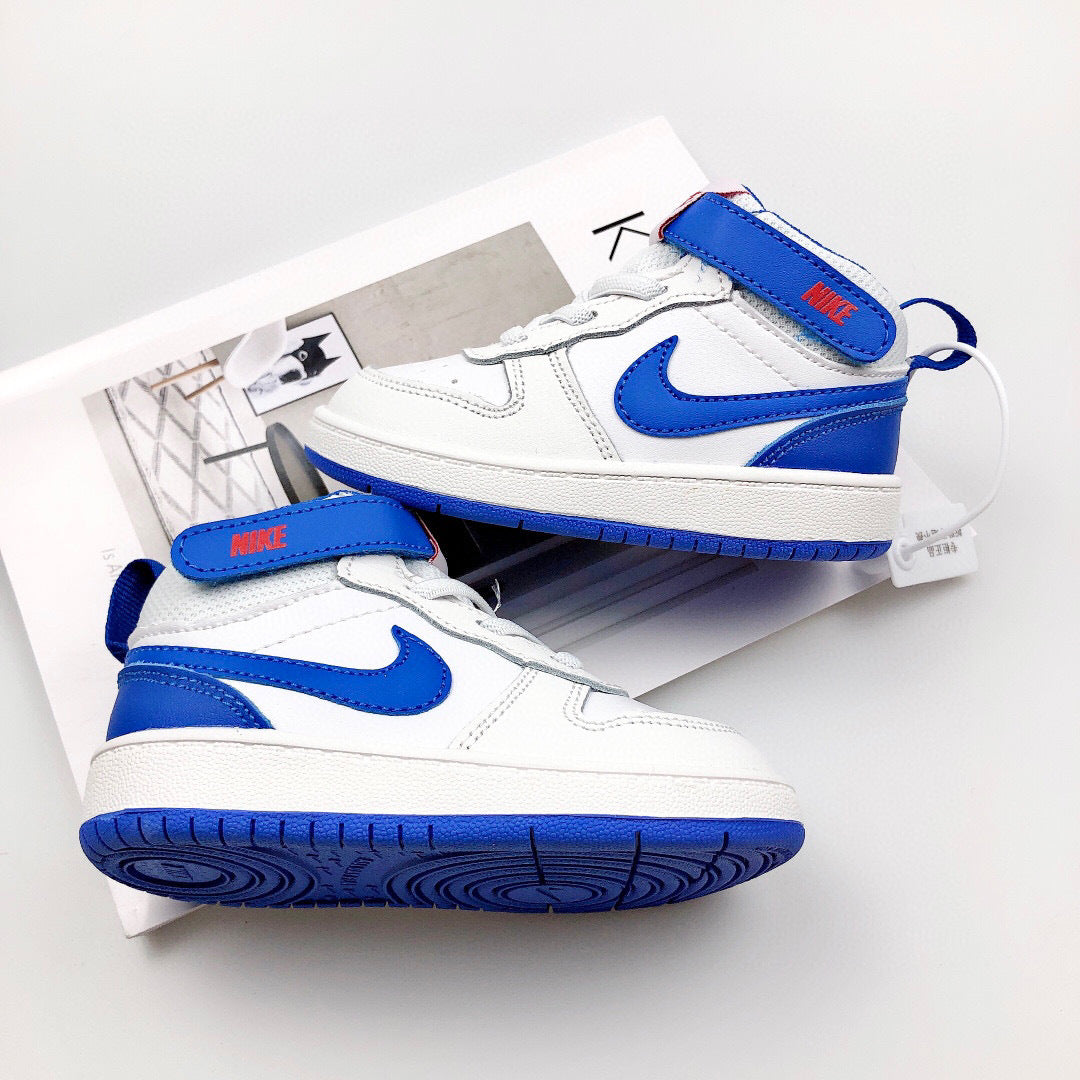 Nike Court Borough Mid 2 Infantil Branco Azul