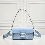 Coach Morgan Signature Shoulder Bag blue Ferragens Pratas