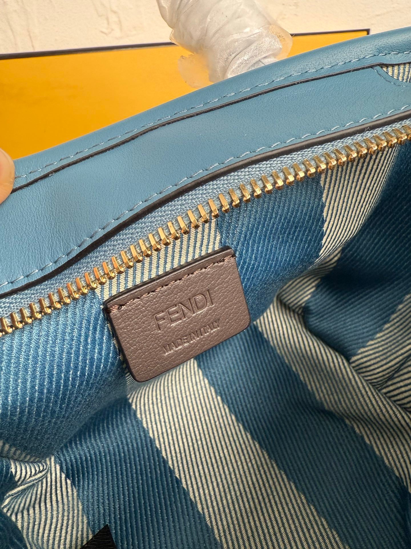 Fendi Roll Tote Mini FF Blue