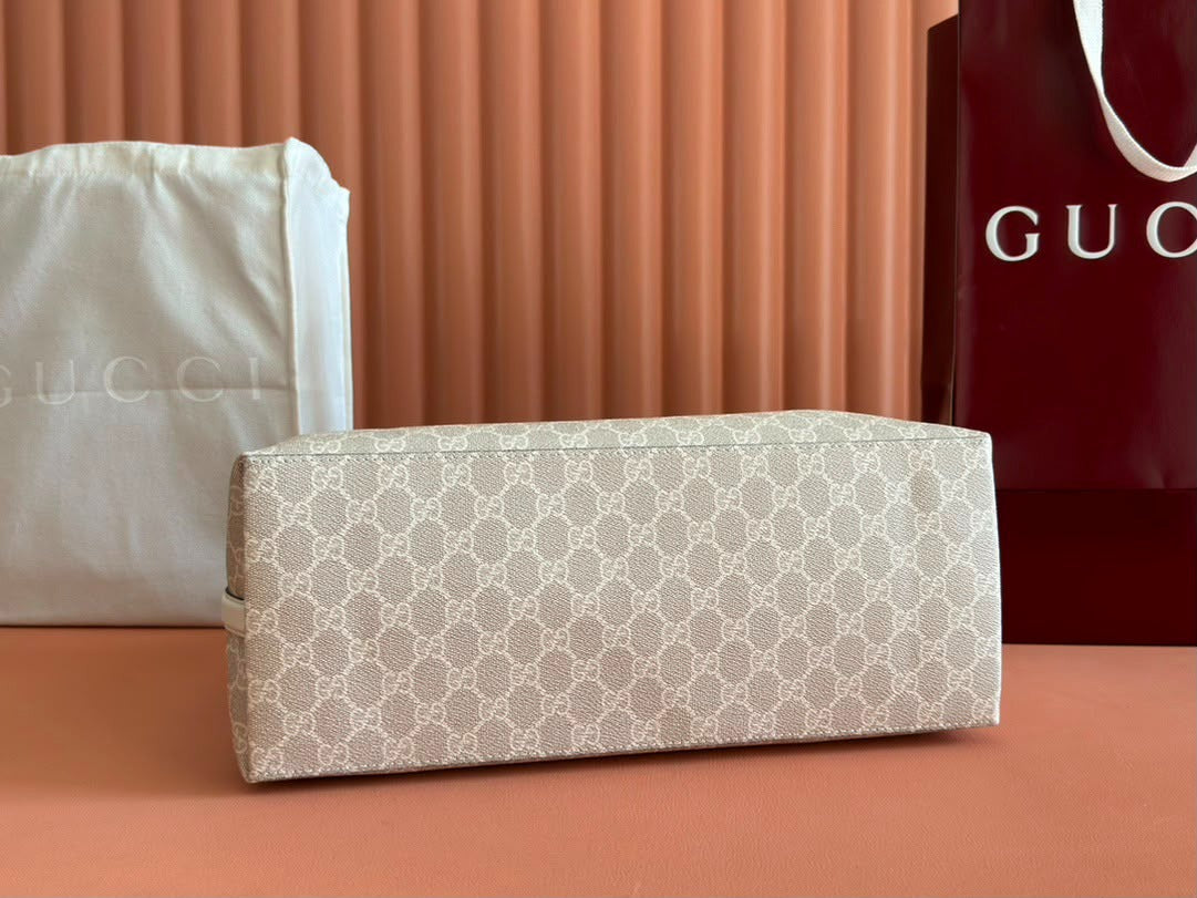 Gucci GG Emblem Tote Bag Off-White