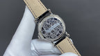 Patek Philippe Calatrava "Officer's Case" Silver Opaline Dial Bracelet Black