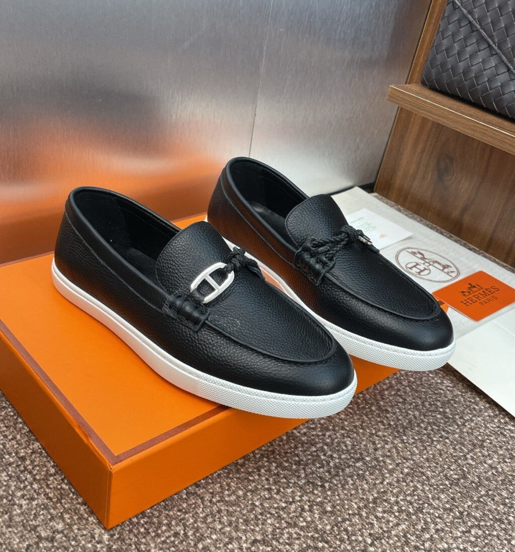 HERMES LOAFER Couro black