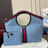 Gucci Giglio Large Tote Bag Blue