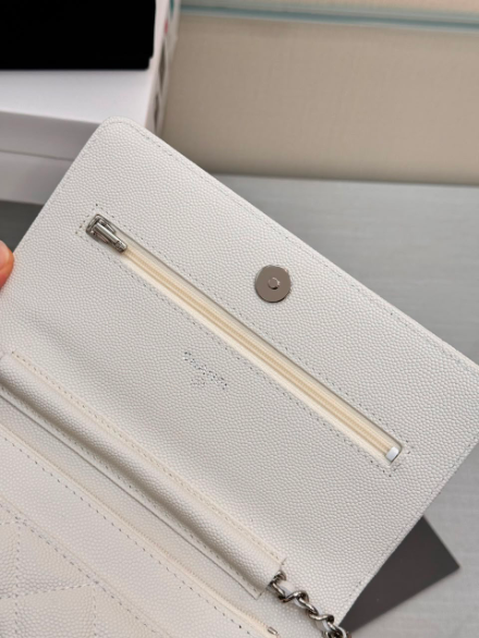 Bolsa Chanel CC Woc Lambskin White.
