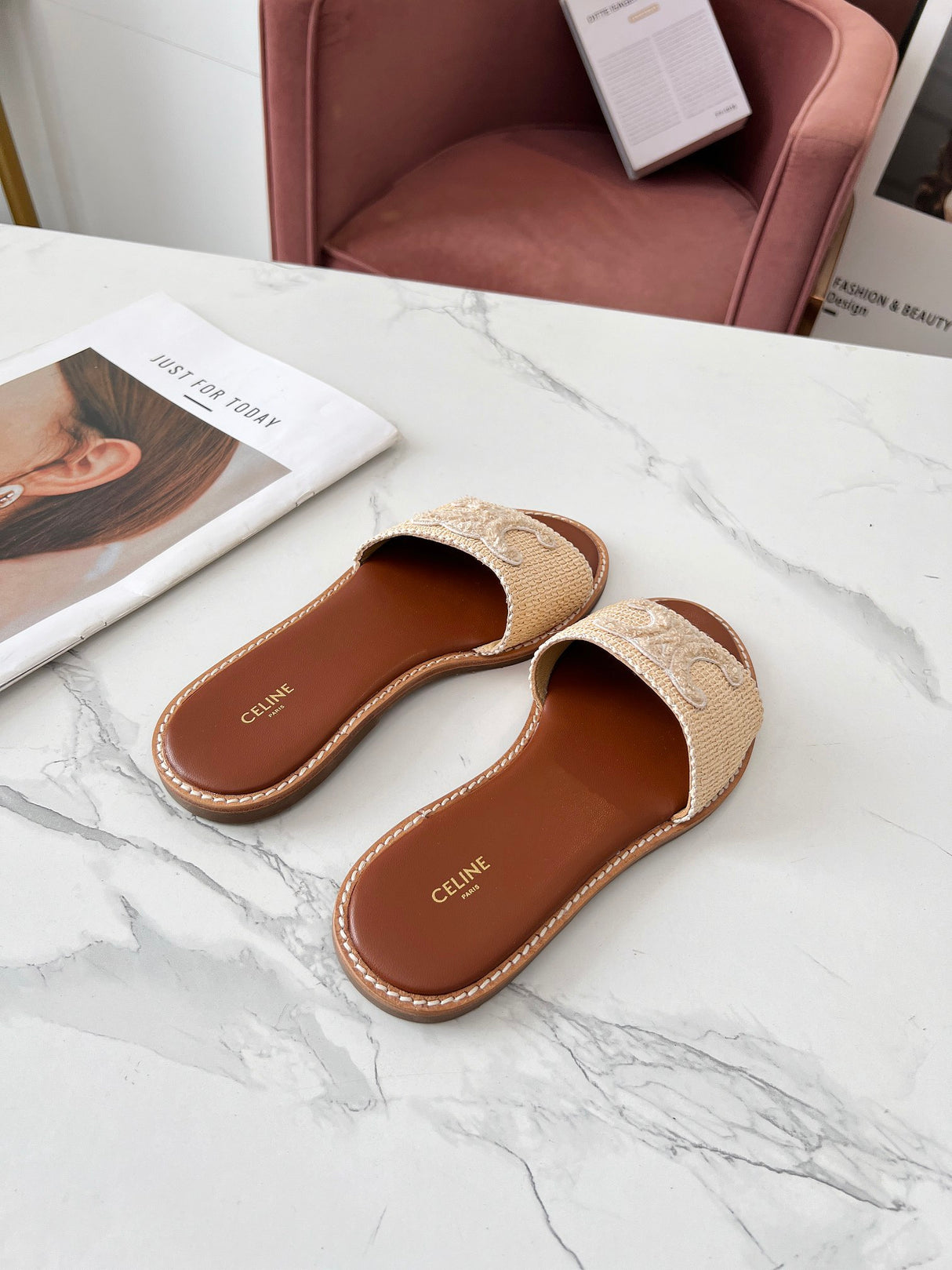 CELINE LYMPIA MULE in TRIOMPHE