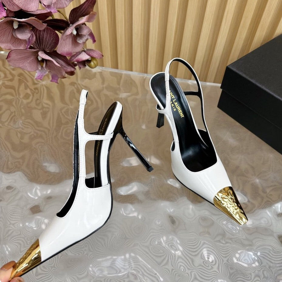 Saint Laurent Scarpin Slingback Jeanne White