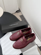 Mocassim Lambskin Ivory red.