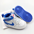 Nike Court Borough Mid 2 Infantil Branco Azul