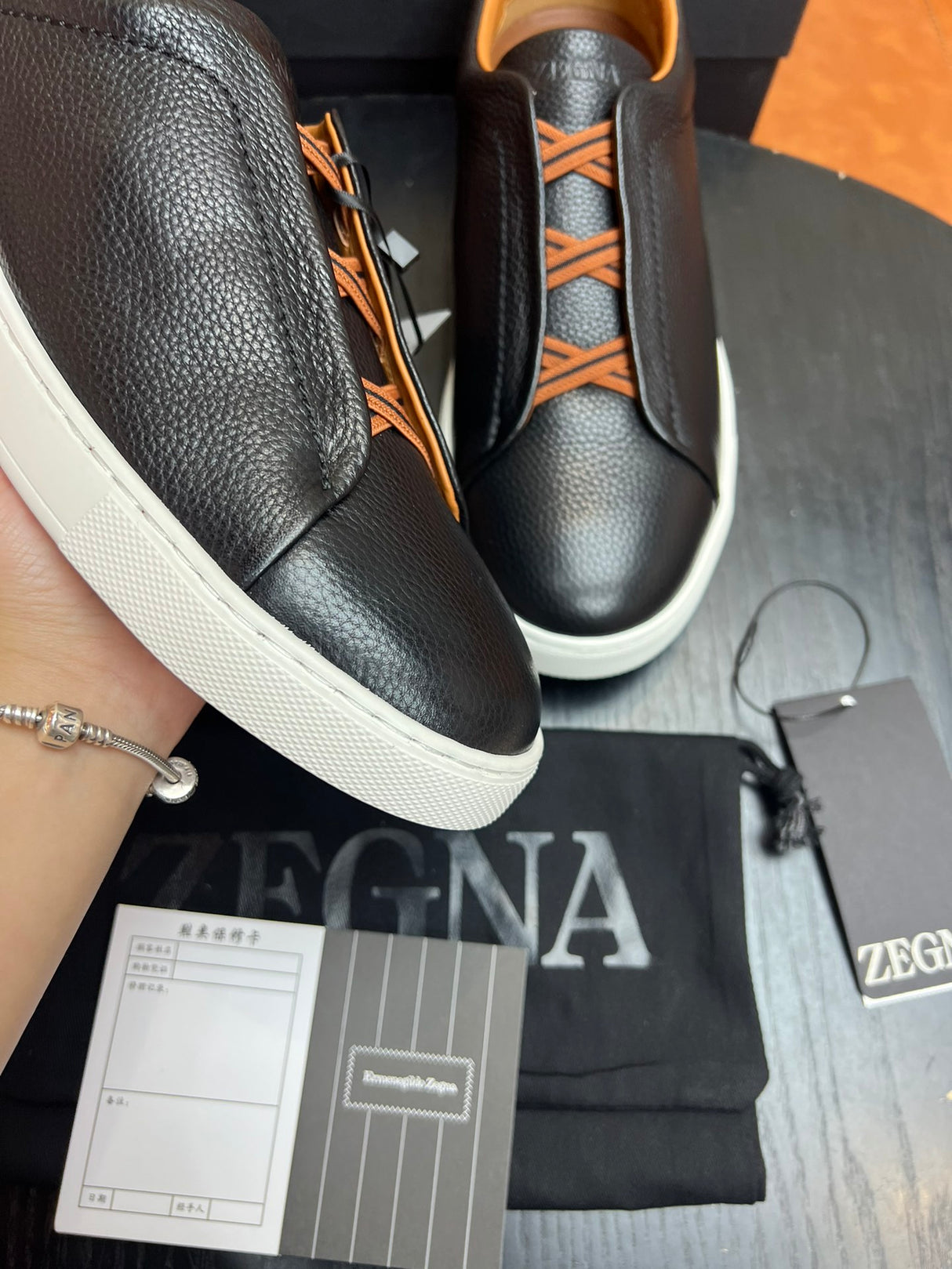 ZEGNA  Triple Stitch Sneakers (Pronta entrega)