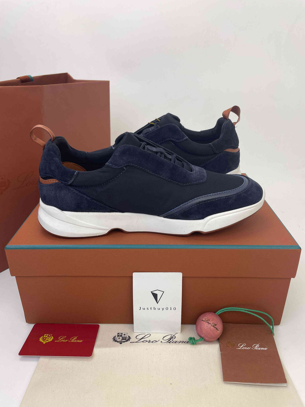 Loro Piana Modular Walk Sneaker Navy Blue .