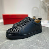 CHRISTIAN LOUBOUTIN Louis Juinior Spikes Size 9 Black
