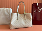 Gucci GG Emblem Tote Bag Off-White