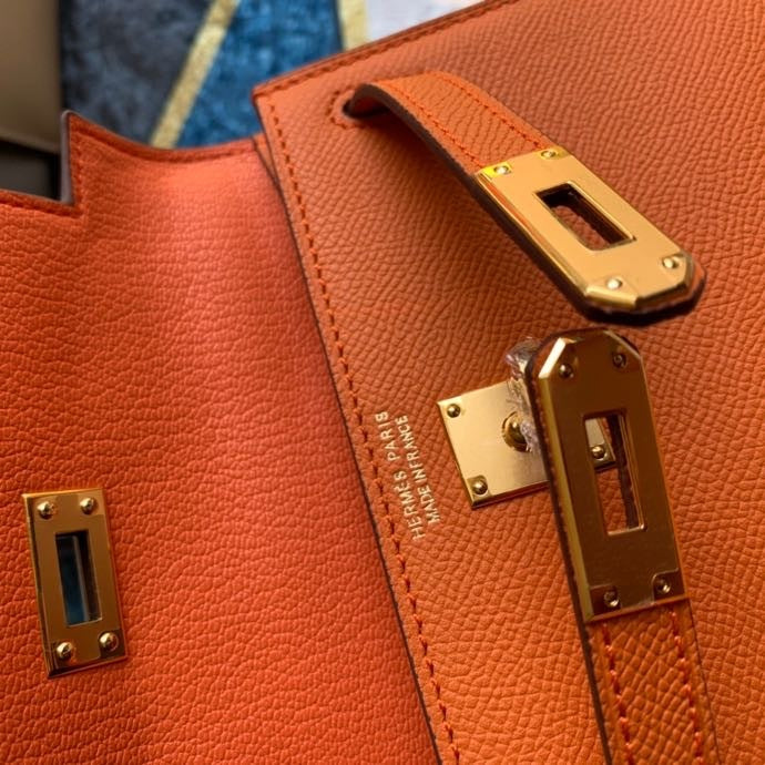 Bolsa Kelly Sellier Mini II  Etoupe Orange H  (tamanho 20) .