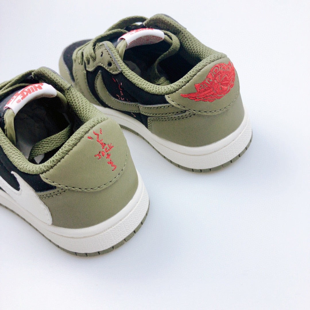 Jordan 1 Retro  x Travis Scott Green Infantil
