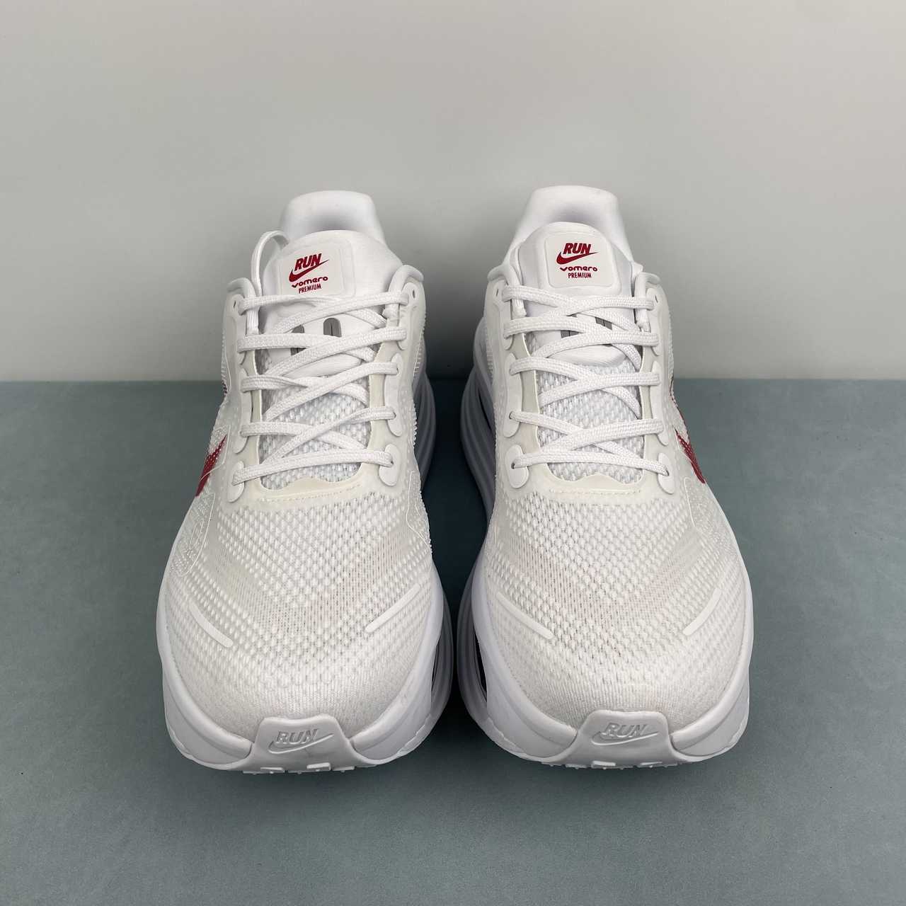 Nike Vomero Premium White Bright Crimson.