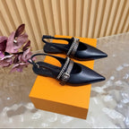 Louis Vuitton Vibe Slingback Flat Ballerina Black