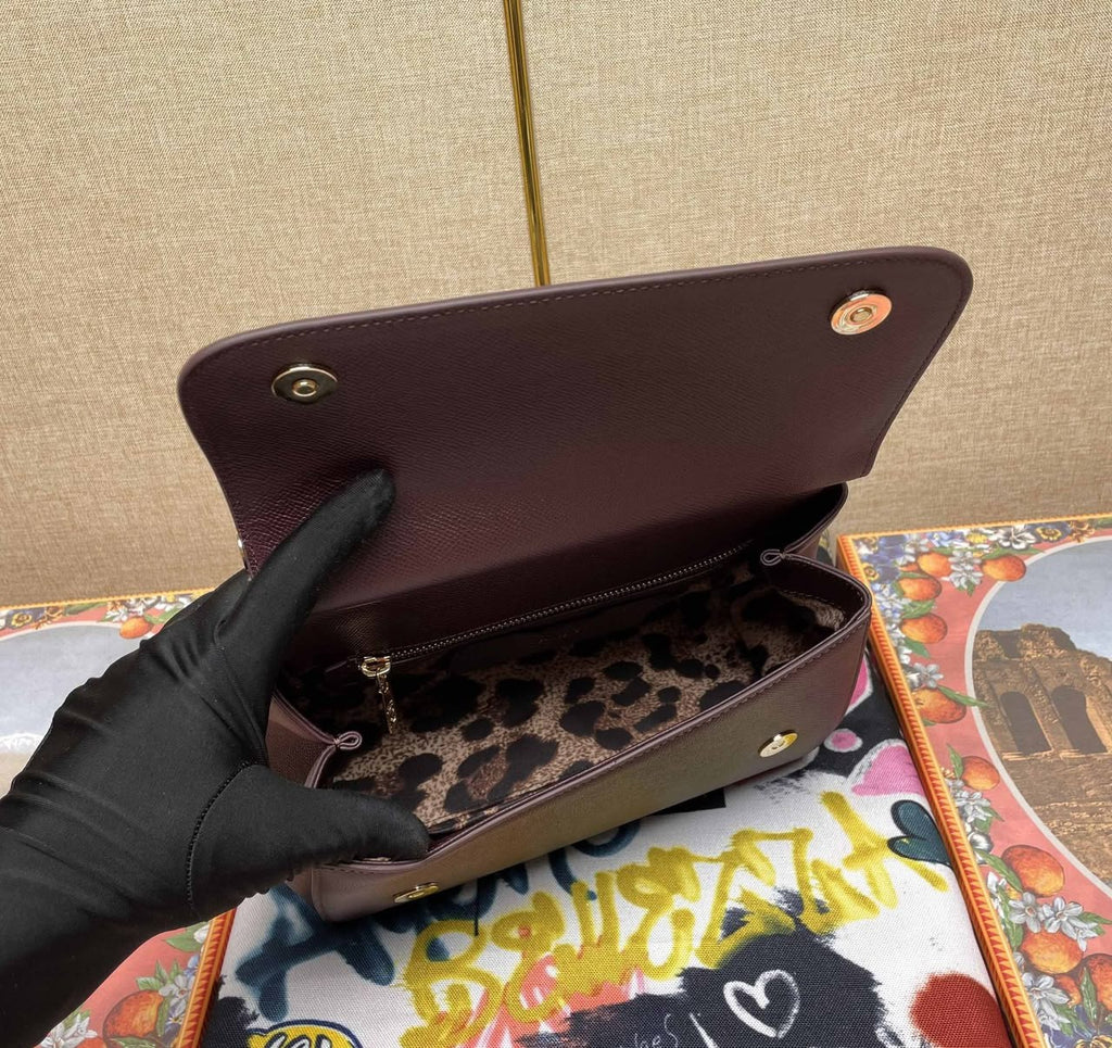 Dolce & Gabbana Sicily Small Handbag Brown