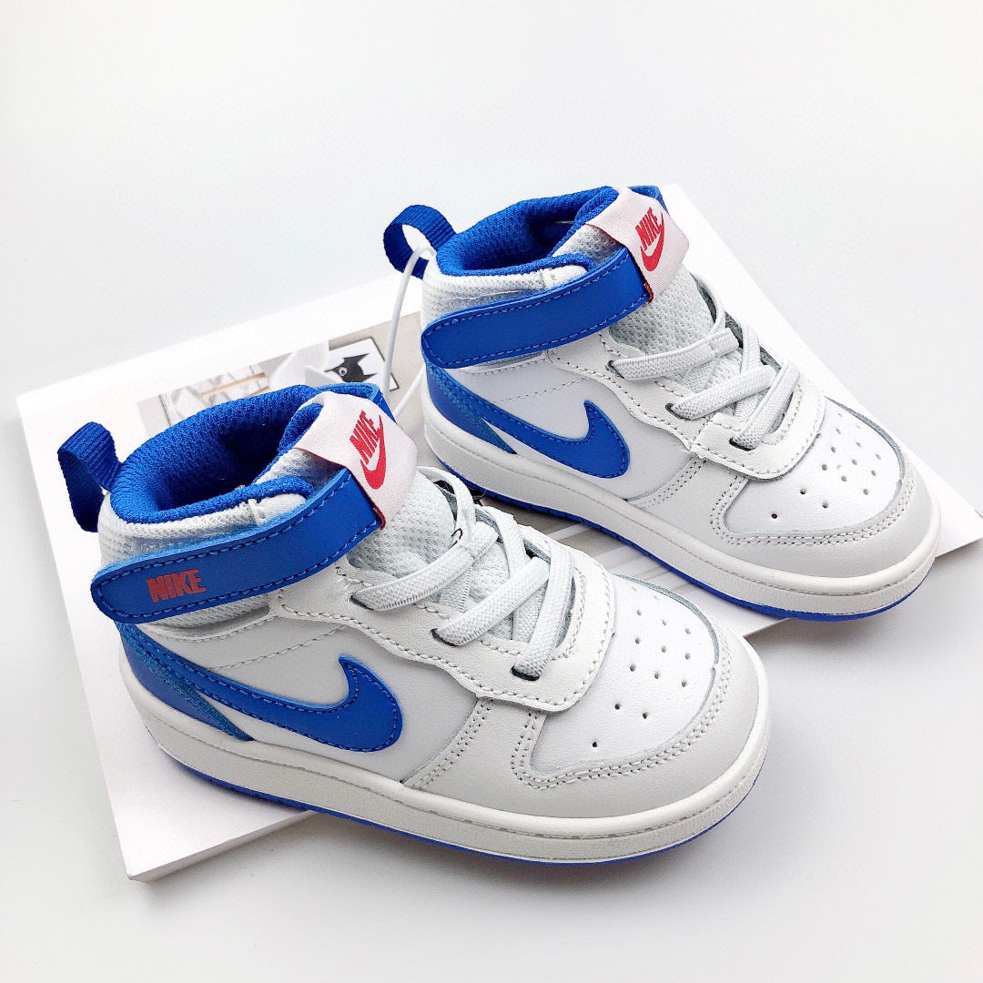 Nike Court Borough Mid 2 Infantil Branco Azul