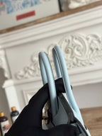 Hermès Birkin Bag Couro Blue Brume .