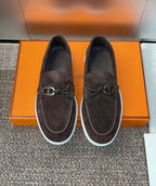 HERMES LOAFER dark brown