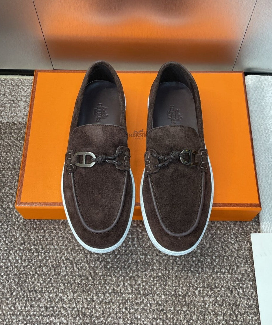HERMES LOAFER dark brown