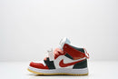 Air Jordan 1 Mid green and red infantil