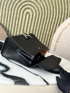 Delvaux Brillant Mini Leather Bag Black Ferragens Prata