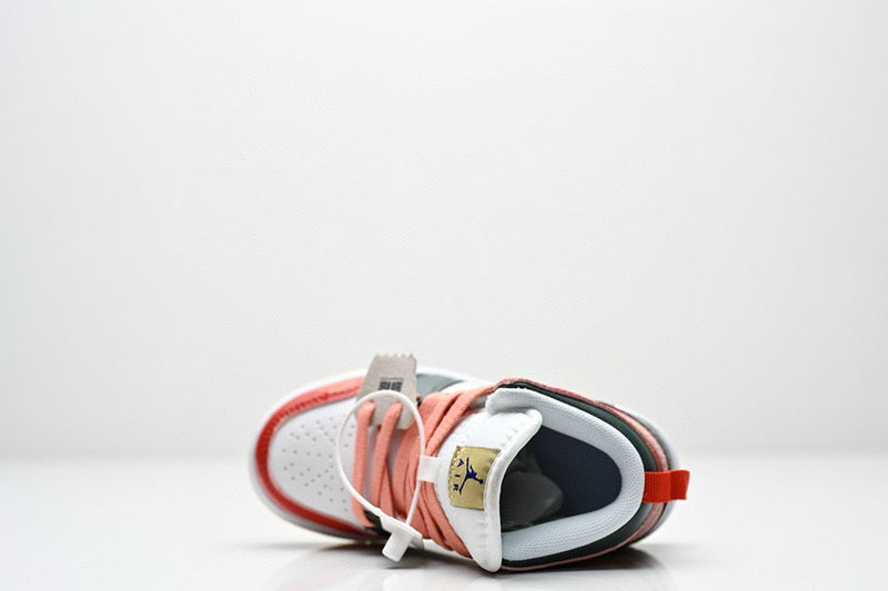 Air Jordan 1 Mid green and red infantil