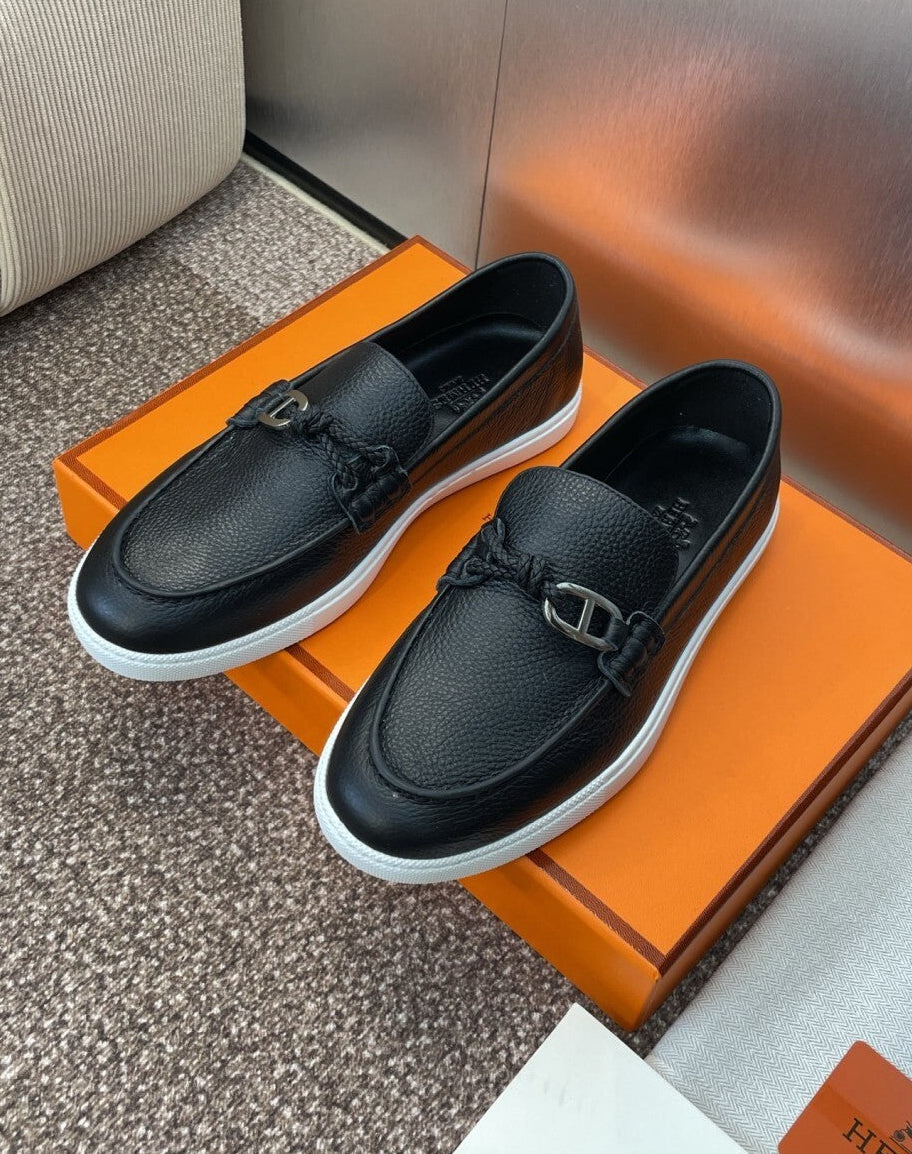 HERMES LOAFER Couro black