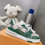 LOUIS VUITTON TRAINER WHITE/GREY/BROWN/GREEN