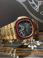 Relógio Patek Philippe Nautilus Bezel Set With Baguette Rubies