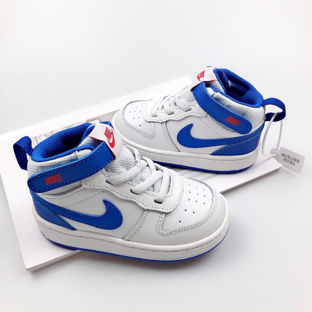 Nike Court Borough Mid 2 Infantil Branco Azul