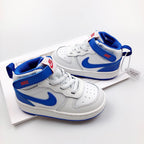 Nike Court Borough Mid 2 Infantil Branco Azul