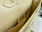 Chanel Classic Double Flap Quilted Medium Beige Clair