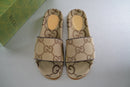 Gucci maxi GG canvas slide sandal